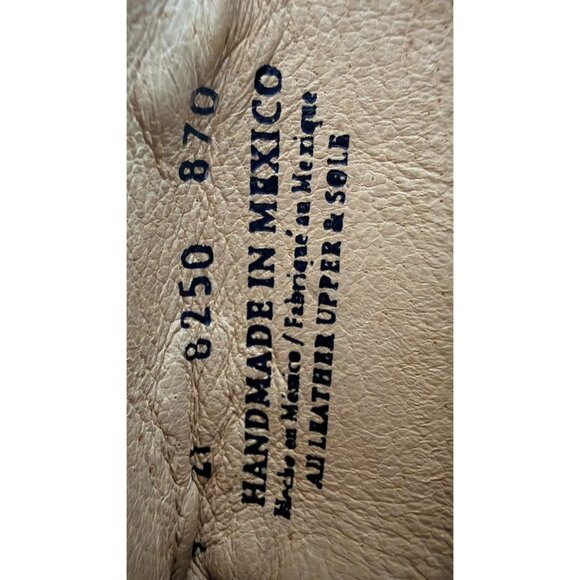 Roper "sidewinder" Cowboy Boots 8250 Turquoise and Brown Leather - Handmade in M - Picture 5 of 7